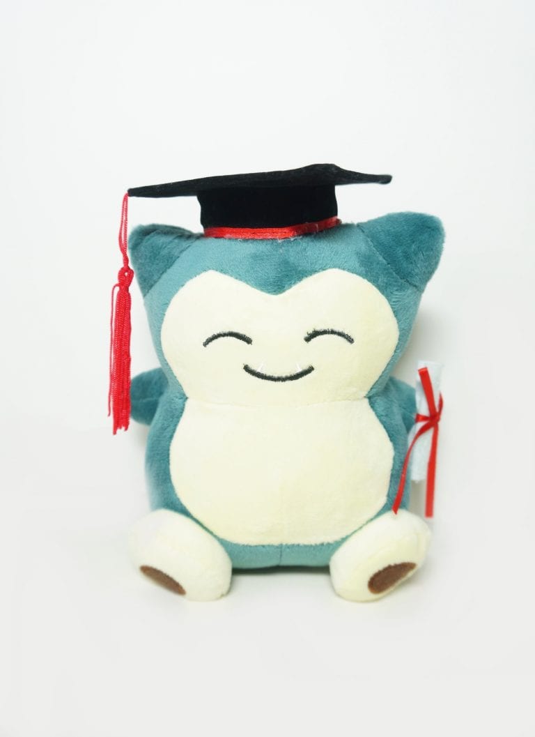 snorlax graduation plush