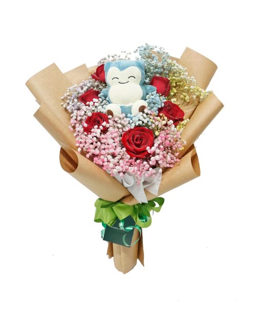 Snorlax Rainbow Baby Breath | Flowers and Kisses